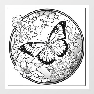 Beautiful Butterfly Colouring Window Cling
