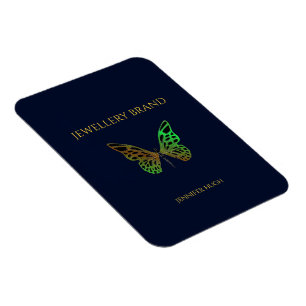 Beautiful butterfly dark blue magnet
