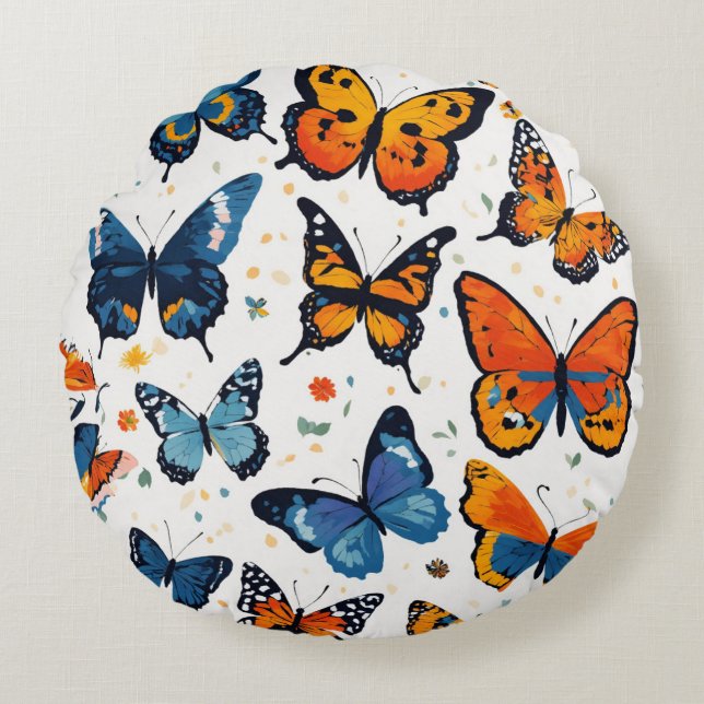 Beautiful butterfly design pillow (Front)