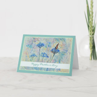 Beautiful Butterfly Flower Mother's Day Card