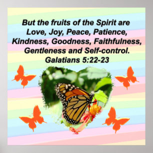 BEAUTIFUL BUTTERFLY FRUIT OF THE SPIRIT POSTER