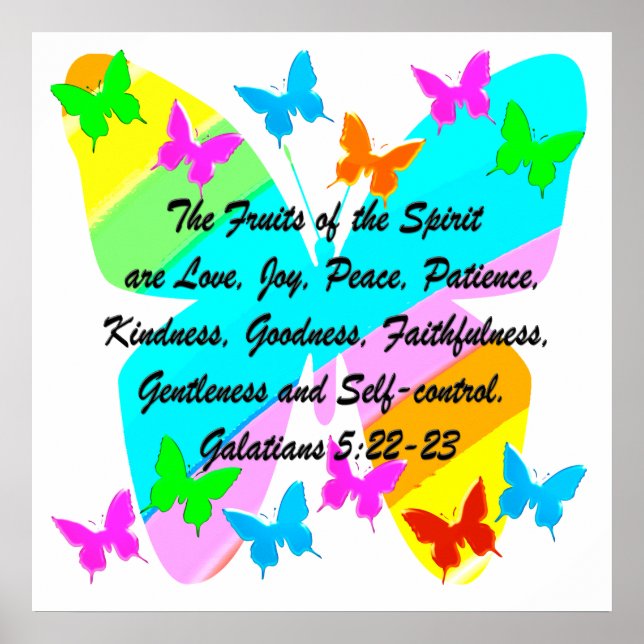 BEAUTIFUL BUTTERFLY GALATIANS 5 POSTER (Front)
