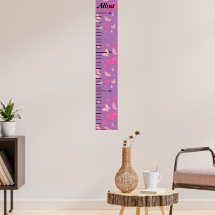 Beautiful Butterfly  Girls Growth Chart