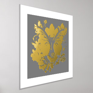 Beautiful Butterfly Gold Foil Foil Prints