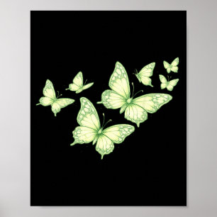 Beautiful Butterfly Green Butterfly Lovers Women Poster