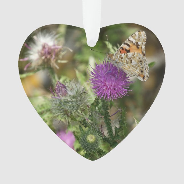 Beautiful Butterfly Heart Ornament (Front)