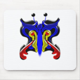 Beautiful butterfly icon glass mouse mat