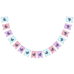 Beautiful Butterfly Illustration Bunting