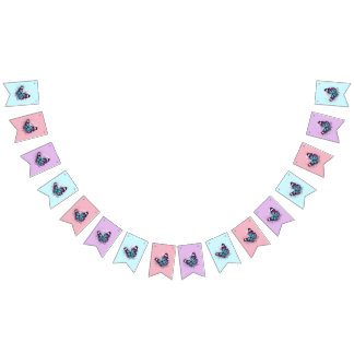 Beautiful Butterfly Illustration Bunting
