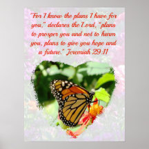 BEAUTIFUL BUTTERFLY JEREMIAH 29:11 PLANS FOR HOPE