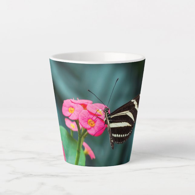 Beautiful butterfly  latte mug (Front)