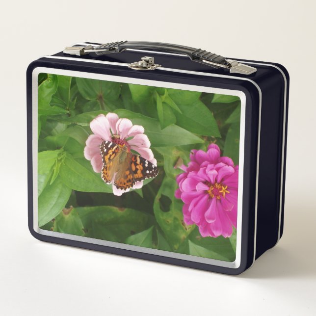 Beautiful Butterfly Metal Lunch Box (Front)