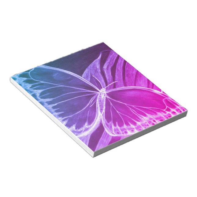 Beautiful butterfly notepad (Angled)