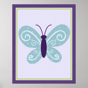 Beautiful Butterfly Nursery Art Poster