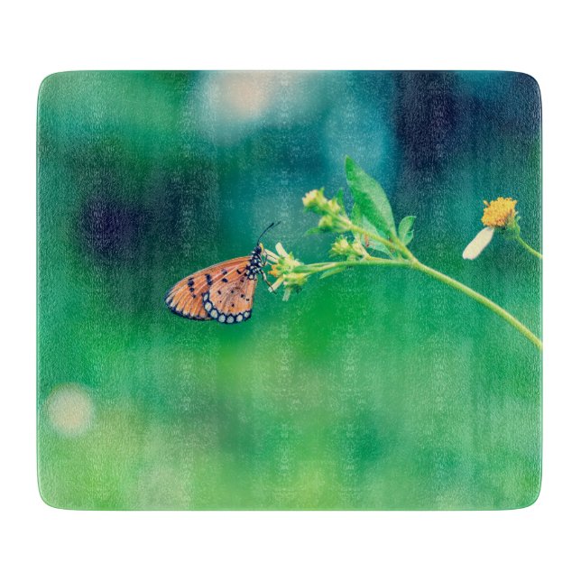 Beautiful Butterfly on a flower #2 Cutting Board (Front)