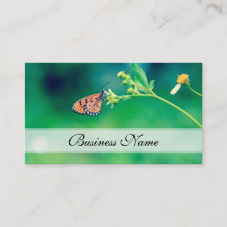 Beautiful Butterfly on a flower - Vintage Business Card