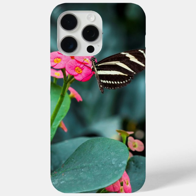 Beautiful butterfly on a pink flower Case-Mate iPhone case (Back)