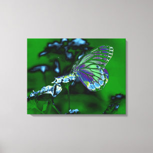 Beautiful Butterfly on flower 2 Canvas Print