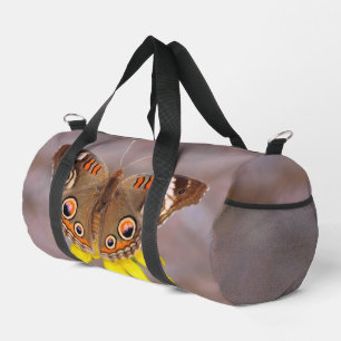 Beautiful Butterfly on Yellow Flower Duffle Bag