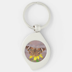 Beautiful Butterfly on Yellow Flower  Key Ring