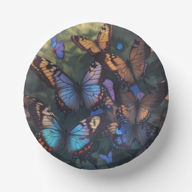 Beautiful butterfly pattern  paper plate (Front)