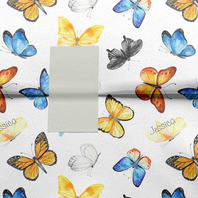 Beautiful Butterfly Pattern with Name Decoupage Tissue Paper (Creator Uploaded)