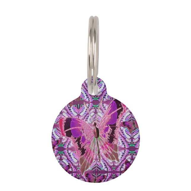 Beautiful Butterfly Pet Tag (Back)