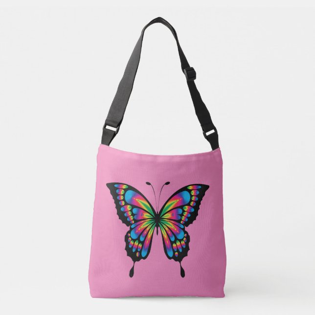BEAUTIFUL BUTTERFLY PINK TOTES PURSES (Front)
