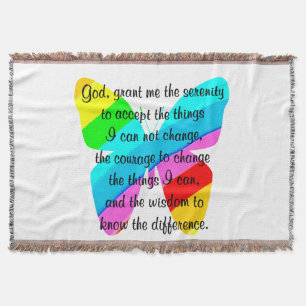 BEAUTIFUL BUTTERFLY SERENITY PRAYER DESIGN THROW BLANKET