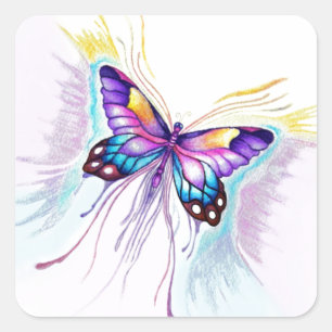 Beautiful Butterfly Square Sticker
