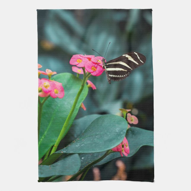 Beautiful butterfly  tea towel (Vertical)