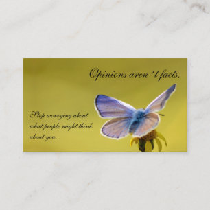 Beautiful butterfly with motivational quote business card