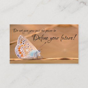 Beautiful butterfly with motivational quote business card
