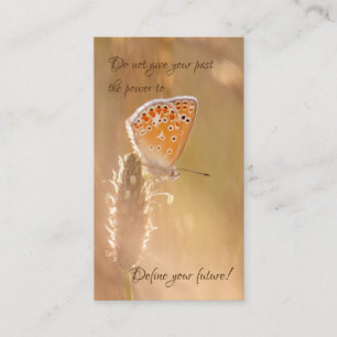 Beautiful butterfly with motivational quote business card