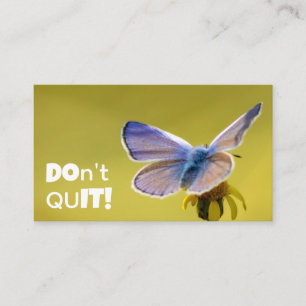 Beautiful butterfly with motivational quote business card