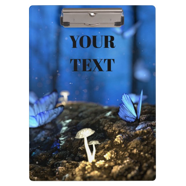 Beautiful Butterflys in Fantasy Forest Clipboard (Front)