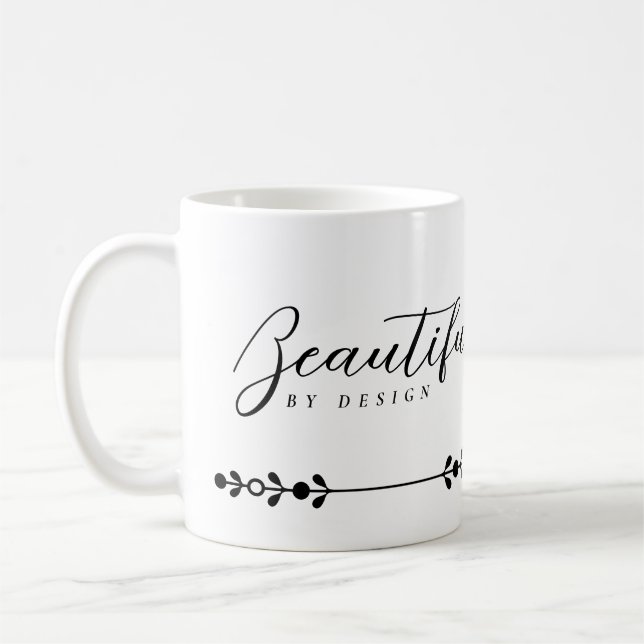 Beautiful by design mug. coffee mug (Left)