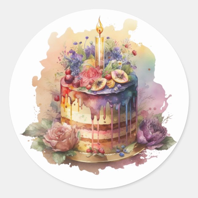 Beautiful Cake Stickers (Front)