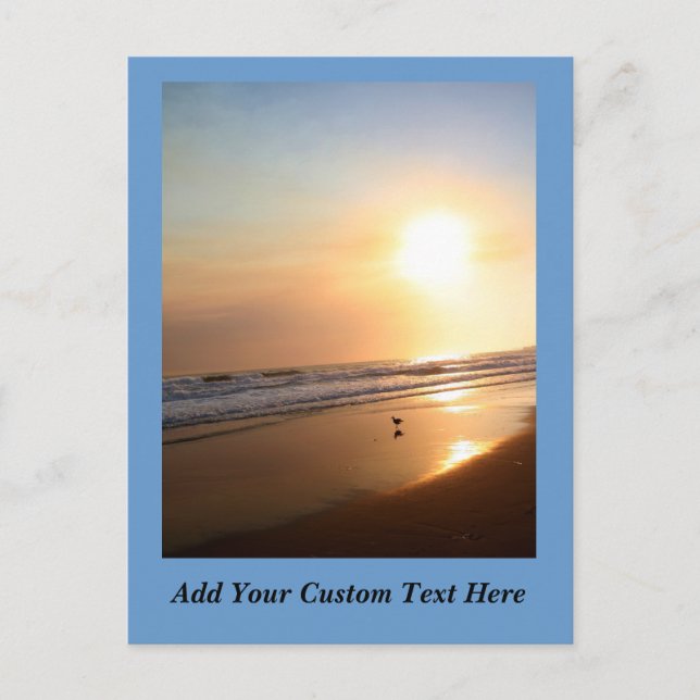Beautiful California Ocean Sunset Postcard (Front)