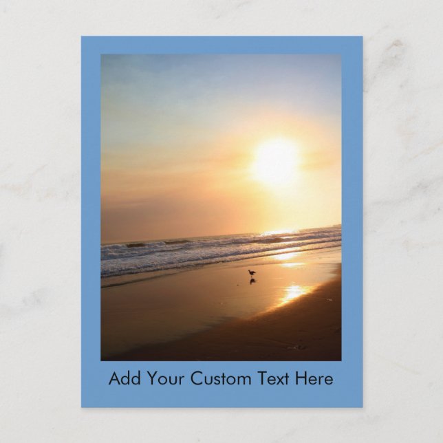 Beautiful California Ocean Sunset Postcard (Front)