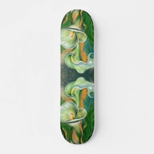 Beautiful Calla Lily Flower Skateboard (Front)
