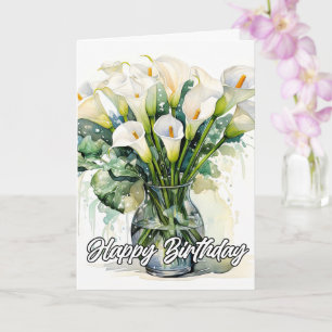 Beautiful Calla Lily Flowers Card