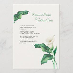 Beautiful Calla Lily Wedding Invitations