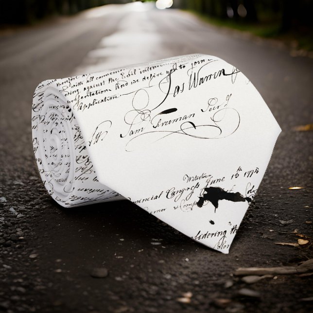 Beautiful Calligraphy Black Handwriting on White Tie (Creator Uploaded)