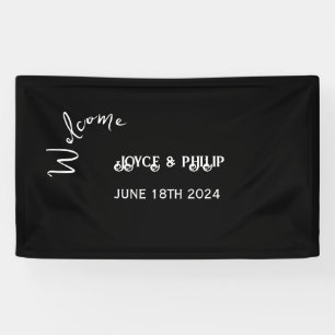 Beautiful Calligraphy text Black and white Banner