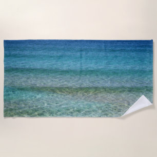 Beautiful Calm Caribbean Sea Beach Towel