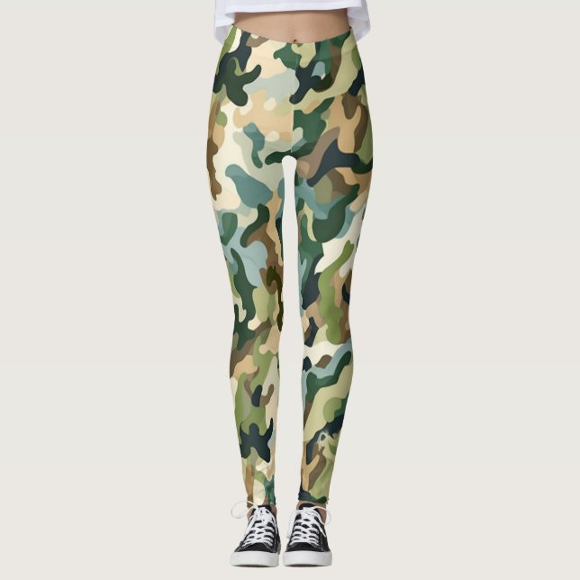 Beautiful camouflage Art Leggings (Front)