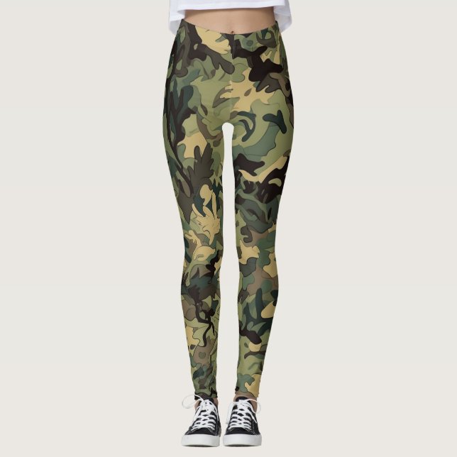 Beautiful camouflage Art Leggings (Front)