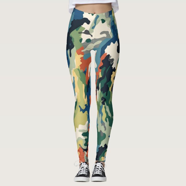 Beautiful camouflage Art Leggings (Front)