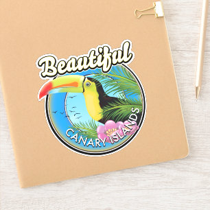 Beautiful Canary islands vintage style logo